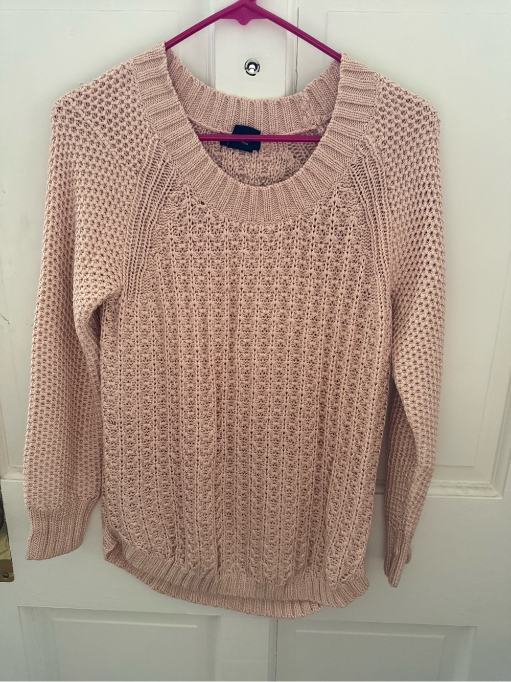 Calvin Klein Blush Pink Crewneck Knit Sweater